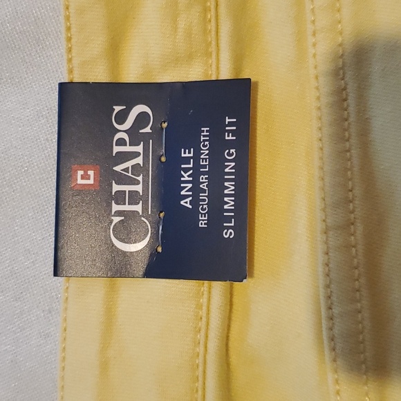 Chaps  soft yellow super stretch ankle pants - Picture 5 of 7